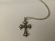 Lovely Vintage Hallmarked Sterling Silver  Cross Pendent Necklace for sale  Shipping to South Africa