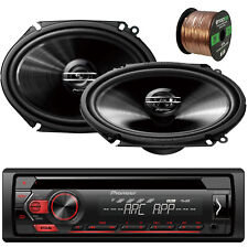 Receptor Pioneer DEHS1200UB 1-DIN, 2 x 6x8" 250W Max alto-falantes de carro, fio de alto-falante comprar usado  Enviando para Brazil