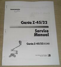 GENIE Z-45/22 Z-45 /22 ARTICULATED BOOM MAN-LIFT SERVICE REPAIR SHOP MANUAL BOOK for sale  Union