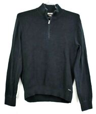 Suéter Michael Kors masculino 100% algodão 1/4 zíper pulôver preto gola alta médio comprar usado  Enviando para Brazil