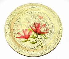 Piękny talerz dekoracyjny decoupage magnolia różowy kwiaty kwiatowy shabby chic  na sprzedaż  PL