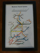 Game of Thrones Westeros Transit System Underground Framed Art Print - 19 x 13", used for sale  Shipping to South Africa