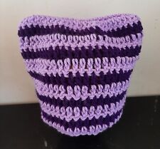 Striped purple crocheted for sale  Fenton
