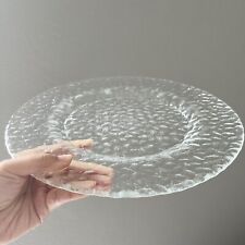 Plato redondo de vidrio transparente turco burbuja con acentos artísticos de 11"" plato de ensalada cena segunda mano  Embacar hacia Argentina