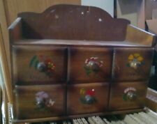 Used, Tabletop Vintage Wooden Sewing Mini Drawer Cabinet - 6 Drawers Antique  for sale  Shipping to South Africa