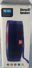 TG-157 Stereo BT Speaker - Red Portable Wireless 360° Sound, LED Flash, FM Radio for sale  Shipping to South Africa