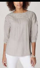 Camiseta J Jill XL jugo feminina lavanda crochê renda slub malha boho comprar usado  Enviando para Brazil