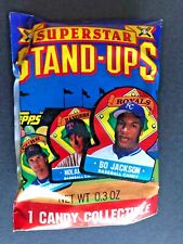 Usado, 1991 Topps Superstar Stand-ups Candy coleccionables, paquete sin abrir, ¿Bo Jackson? segunda mano  Embacar hacia Argentina