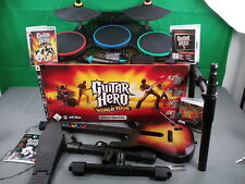 Guitar Hero World Tour Complette Nastro Pacco Batteria Darin + Chitarra + Micro, usato usato  Spedire a Italy