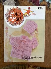 Baby crochet patterns.cardigan for sale  READING