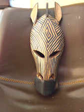 Máscara de cabeça/parede de madeira pintada à mão de zebra pendurada comprar usado  Enviando para Brazil