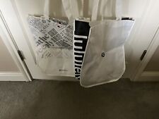 Juego de 2 bolsos de mano Lululemon pequeños reutilizables para compras almuerzo ecológico segunda mano  Embacar hacia Argentina