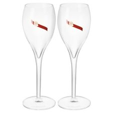 Taças de champanhe flautas logotipo fita vermelha G.H. Conjunto de 2 Mumm Cordon Rouge Brut comprar usado  Enviando para Brazil