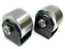 Set of 2 Weld On Trailer Tail Drag Casters, Solid Steel, 1.5 inch, used for sale  Shipping to South Africa