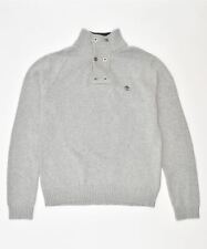 Usado, Suéter TIMBERLAND masculino gola botão 13-14 anos pequeno cinza algodão CU06 comprar usado  Enviando para Brazil