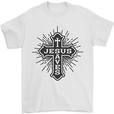 Camiseta Jesus Saves Cross Christian Christian Christian Christian Christian Christian para Hombre 100 % Algodón segunda mano  Embacar hacia Argentina