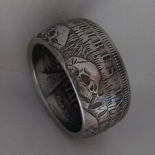 Handmade Crafted Rare 90% Silver Coin Ring Size 8-16 US Hobo Dollar for sale  Shipping to South Africa