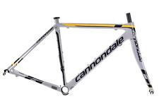 USED Cannondale SuperSix EVO 48cm Carbon Road Bike Frame Rim Brake Grey Orange for sale  Shipping to South Africa