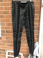 Leather trousers black for sale  BIRMINGHAM