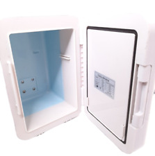 Mini geladeira branca pequena portátil armazenamento de maquiagem caixa refrigeradora com luz e espelho, usado comprar usado  Enviando para Brazil