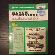 Revue technique Renault 18 D TD GTD R18 Diesel turbo diesel berline break RTA segunda mano  Embacar hacia Argentina