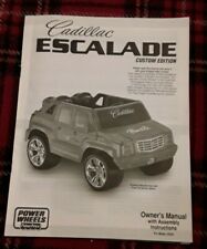 Barbie Cadillac Escalade 2005 ruedas eléctricas instrucciones (uso y cuidado) manual segunda mano  Embacar hacia Mexico