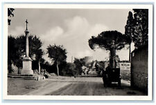 Postal con foto del acueducto de Claudio Via Appia Nuova Roma Italia RPPC de la década de 1930 segunda mano  Embacar hacia Argentina