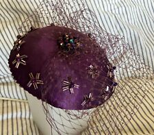 Wedding hat plum for sale  DONCASTER