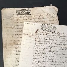 Usado, 2 Actes Notariés 1702 Marque Généralité Bretagne XVIIIè 18thC Handscript comprar usado  Enviando para Brazil