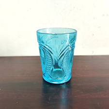 1930s Vintage Aqua Blue Glass Tumbler Old Barware Decorative Collectible GT247 for sale  Shipping to South Africa