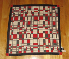 Cachecol quadrado casual canto vermelho preto cinza geométrico xadrez 100% seda 20" comprar usado  Enviando para Brazil