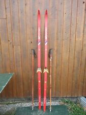 GREAT Ready to Use Cross Country 81" Long KASTLE 210 cm Snow Skis + Poles for sale  Newport