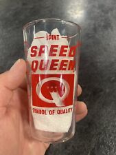 Vintage Speed Queen Red Lettering Washer Laundry Measuring Cup Glass 1/2 Pint, used for sale  Shipping to South Africa