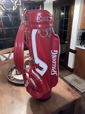Vintage Spalding Red & White  Golf Club Bag No  Rain Hood for sale  Shipping to South Africa