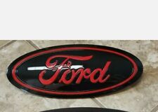 2015-20 Ford F150 emblema da tampa da caçamba todo preto brilhante e corrida vermelho ford script comprar usado  Enviando para Brazil