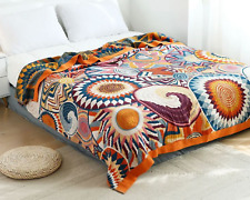 Cobertor de Sofá Boho Grande, Cobertor Tecido 100% Algodão, Colcha, Capa de Cama comprar usado  Enviando para Brazil