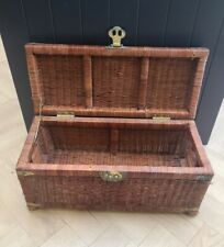 wicker storage trunk for sale  Shipping to Ireland