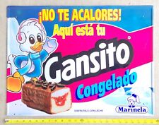 Placa publicitária de metal Gansito Marinela bolo lanche mexicano ganso espanhol comprar usado  Enviando para Brazil