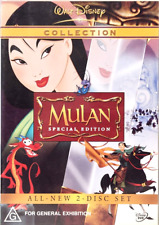 MULAN - voices of Eddie Murphy Ming-Na, June Foray, James Shigeta - 2 DVDs, used for sale  Shipping to South Africa