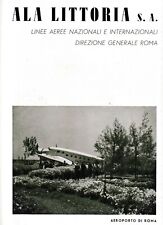 PUBBLICITA' 1941 ALA LITTORIA S.A LINEE AEREE NAZIONALI AEROPORTO ROMA VOLI  usato  Biella