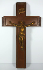 Vtg wood crucifix for sale  Dekalb