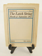Tabletas de bronce Tyler The Latch String septiembre de 1927 libro vintage vol. 19 No. 4 segunda mano  Embacar hacia Mexico