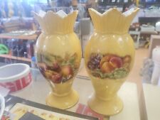 20cm Tall Aynsley Orchard Gold Pair Of Vases for sale  Shipping to South Africa