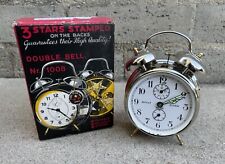 Reloj despertador de colección Peter Repeat doble campana acero inoxidable alemán estampado 3 estrellas segunda mano  Embacar hacia Argentina