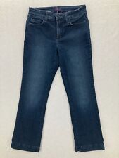 NYDJ Bootcut Womens Size 8 Dark Wash Blue Stretch Denim Mid Rise Jeans Lift Tuck, used for sale  Morral