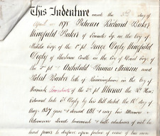 Indenture 1878 conveyance for sale  WHITSTABLE