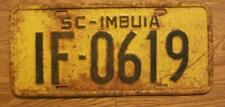 Used, SINGLE BRAZIL LICENSE PLATE - IF-0619 - SC-IMBUIA for sale  Shipping to South Africa