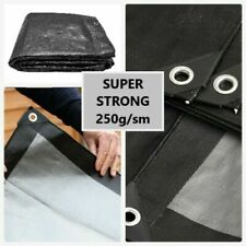 Black silver tarp for sale  Shipping to Ireland