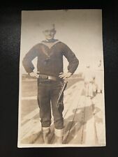 Antigo Original Revólver da Primeira Guerra Mundial Armado Marinha dos EUA Fotografia de Retrato de Marinheiro no Porto, usado comprar usado  Enviando para Brazil