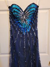 Sequin Starburst Women's Size 10. Prom Formal Pageant Gown. Sparkles Strapless  for sale  Shipping to South Africa